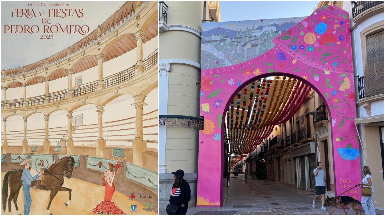El cartel de la Feria de Ronda y la portada de este año.
