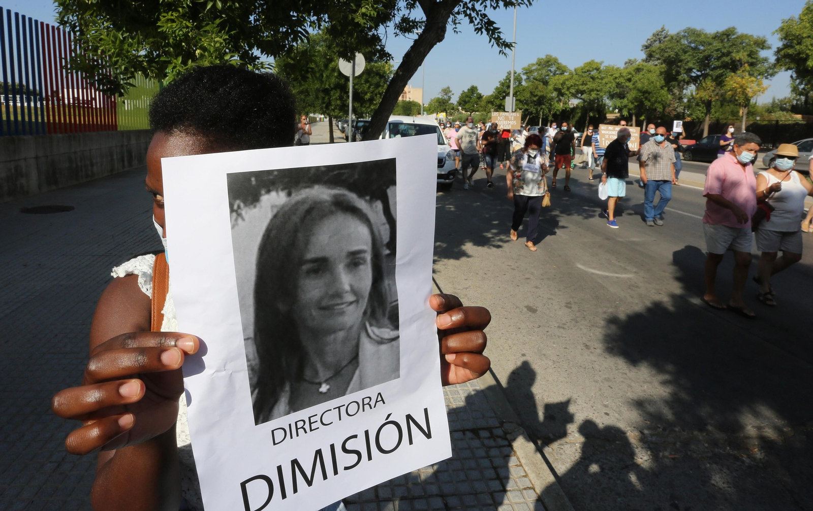 Manifestación de protesta de trabajadores,familiares y usuarios del Centro San José