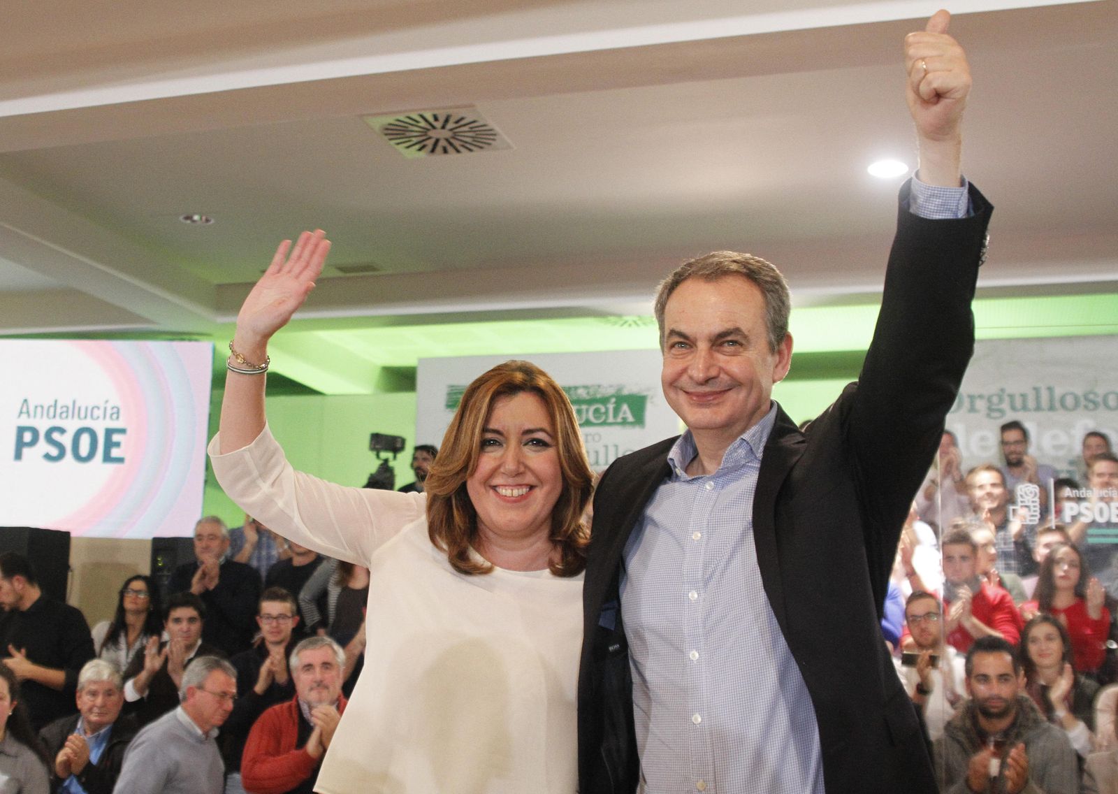 Susana Díaz y Zapatero, juntos en Jaén
