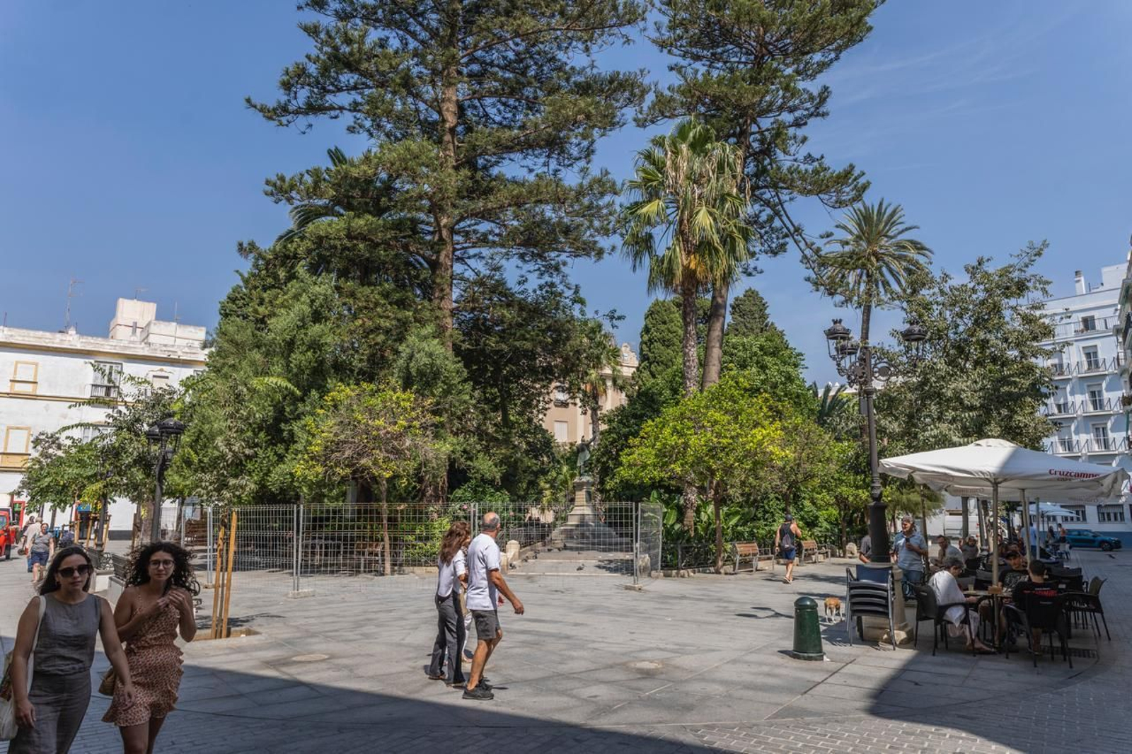 Una imagen reciente de la Plaza de Candelaria, en Cádiz.