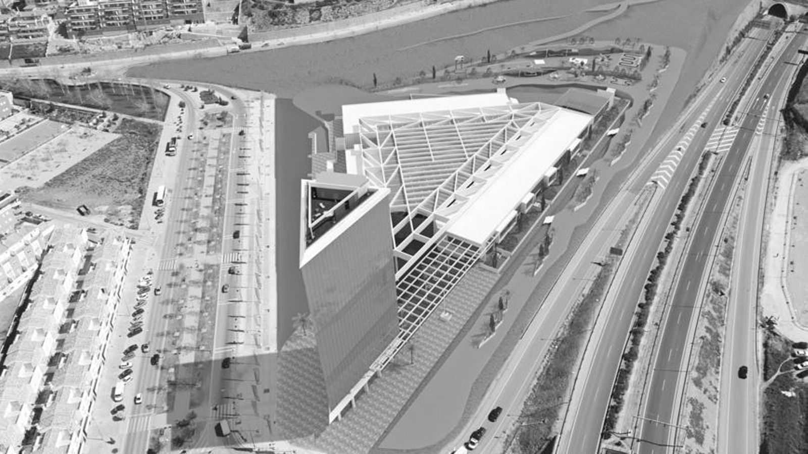 Maqueta de lo que se quería construir en el Serrallo.