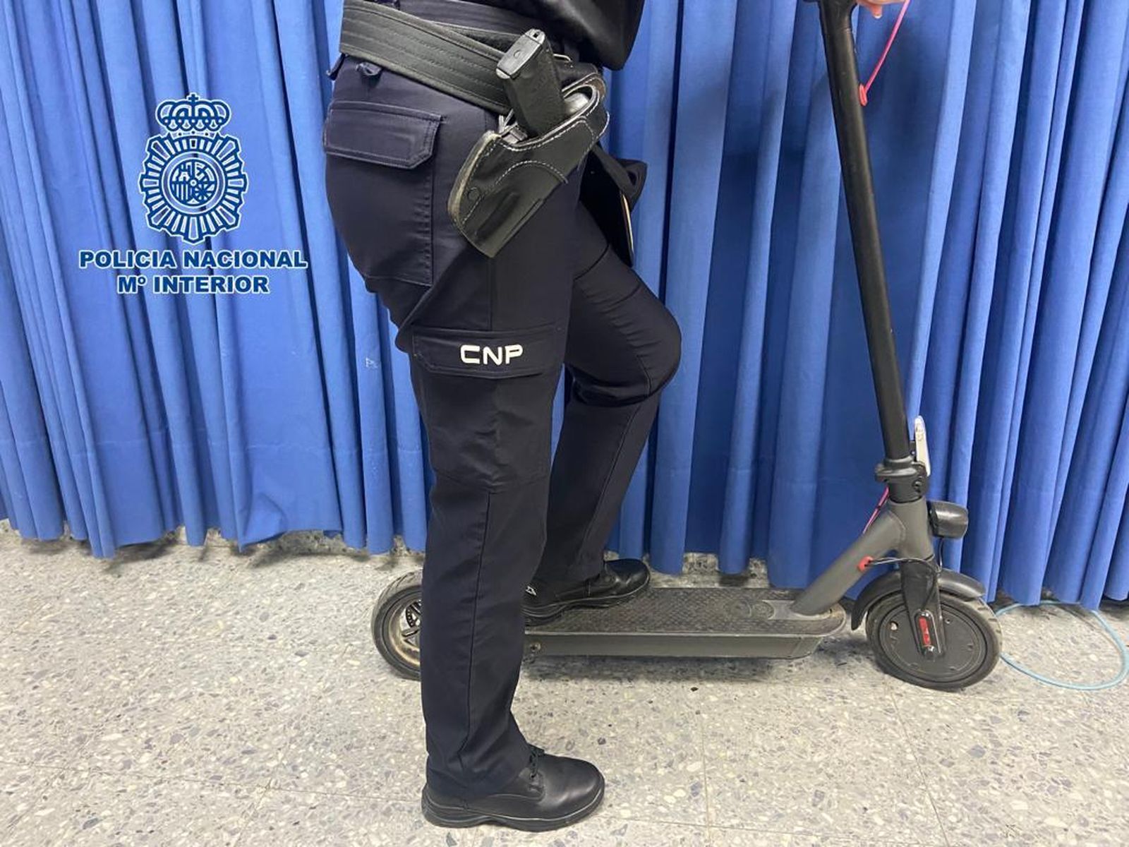 Uno de los patinetes recuperados por la Policía Nacional.