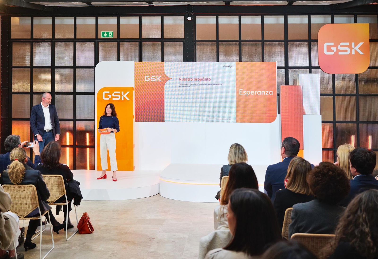 Un momento de la presentación de OncoGyn, el nuevo producto de Telefónica y GSK.
