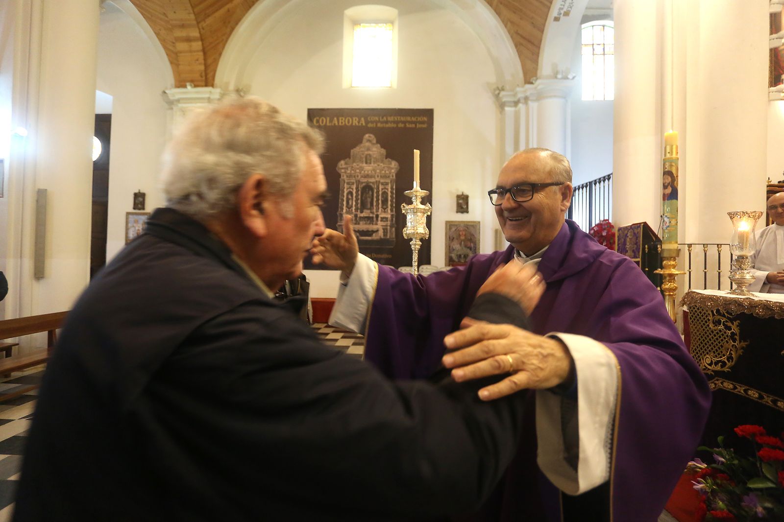 Imagenes de la misa de acción de gracias por el aniversario de la cuadrilla de costaleros