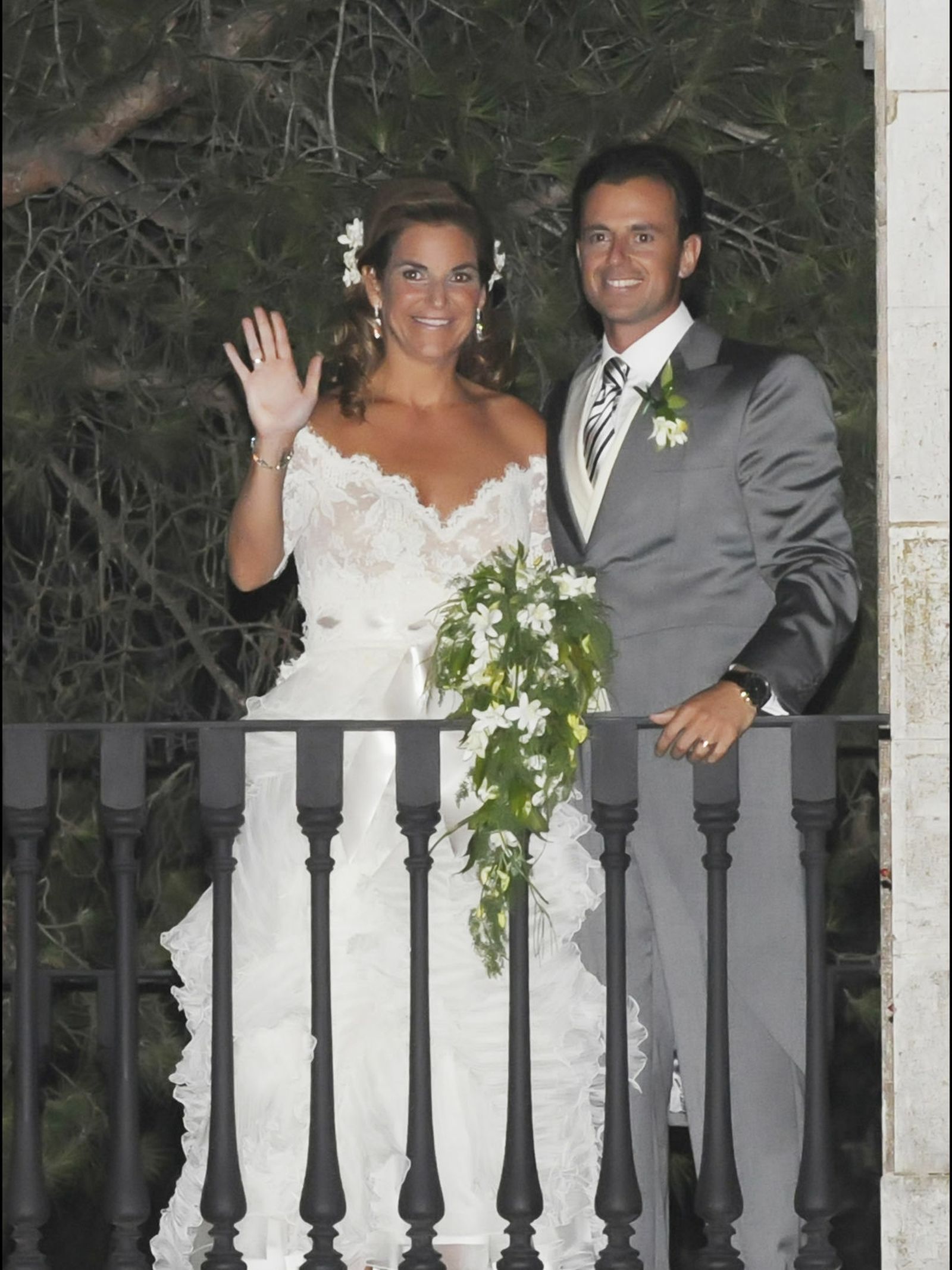 La tenista y su ya ex marido, el día de su boda.