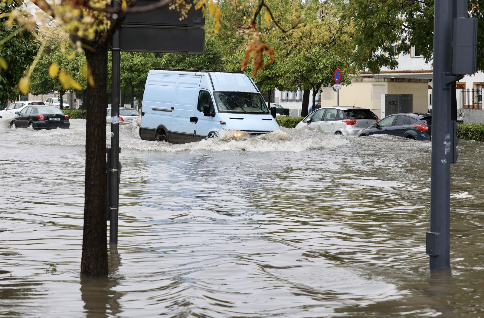 Inundación en la Ronda del Tamarguillo
