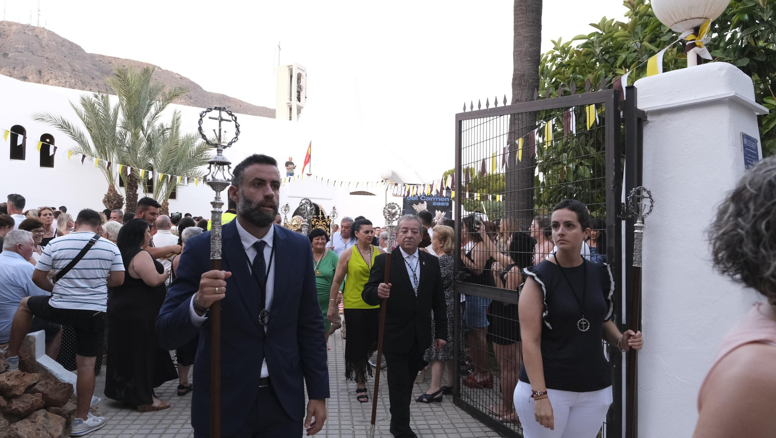 Procesión terrestre de la Virgen del Carmen en Aguadulce