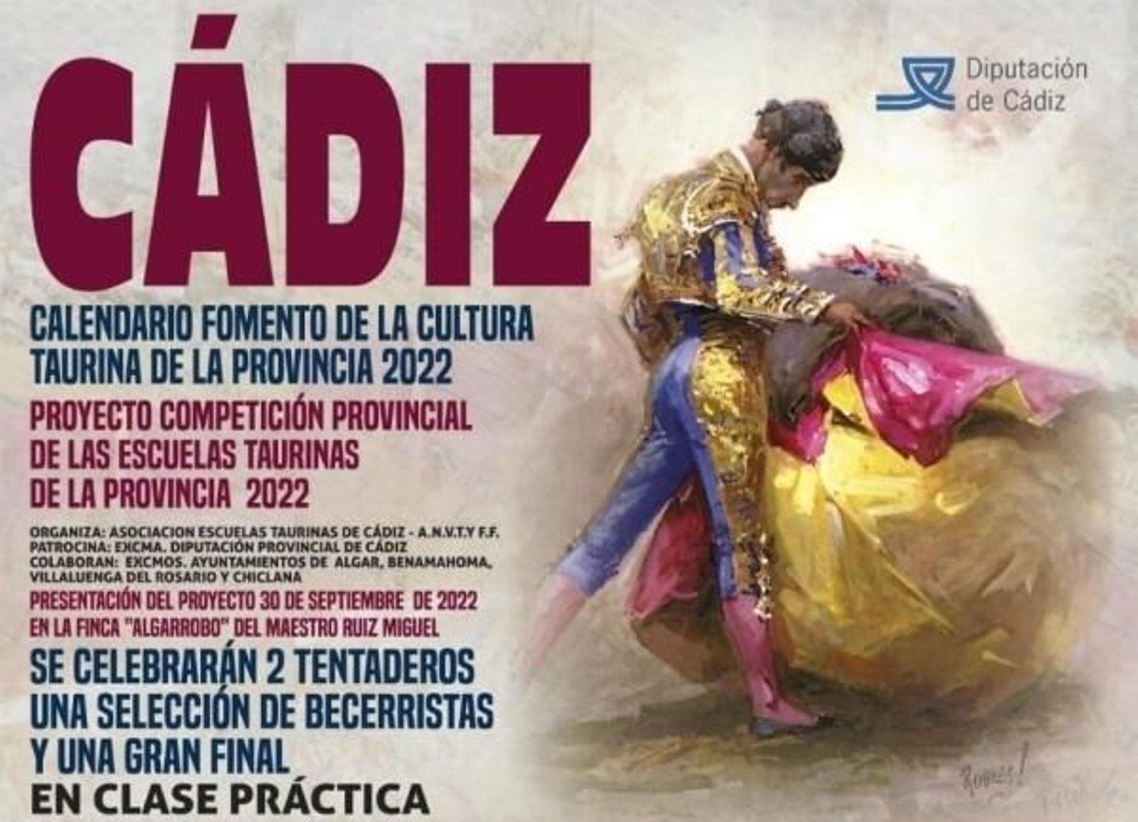 El cartel anunciador del ciclo taurino en la provincia de Cádiz