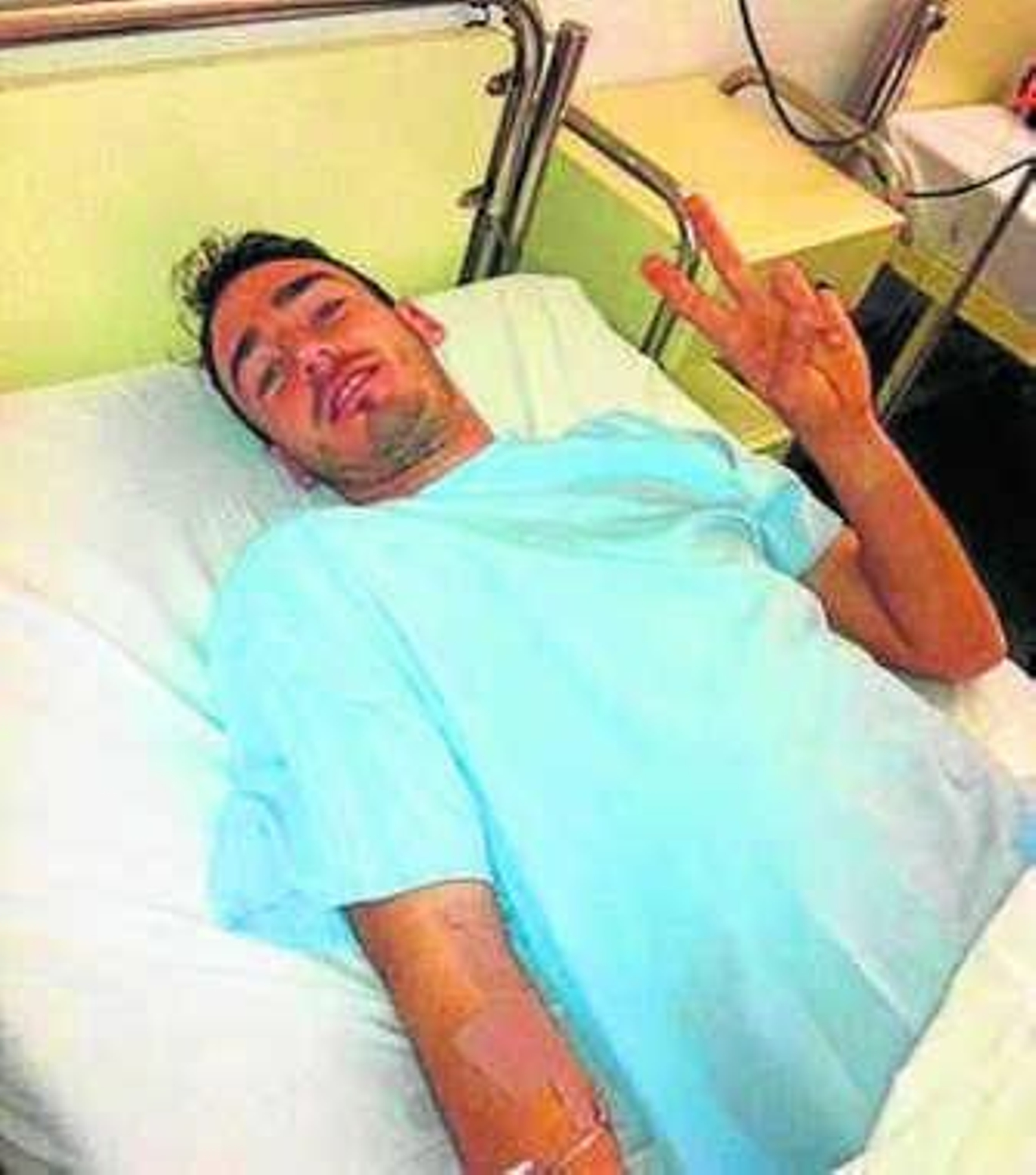 Mario, ayer tras ser intervenido.