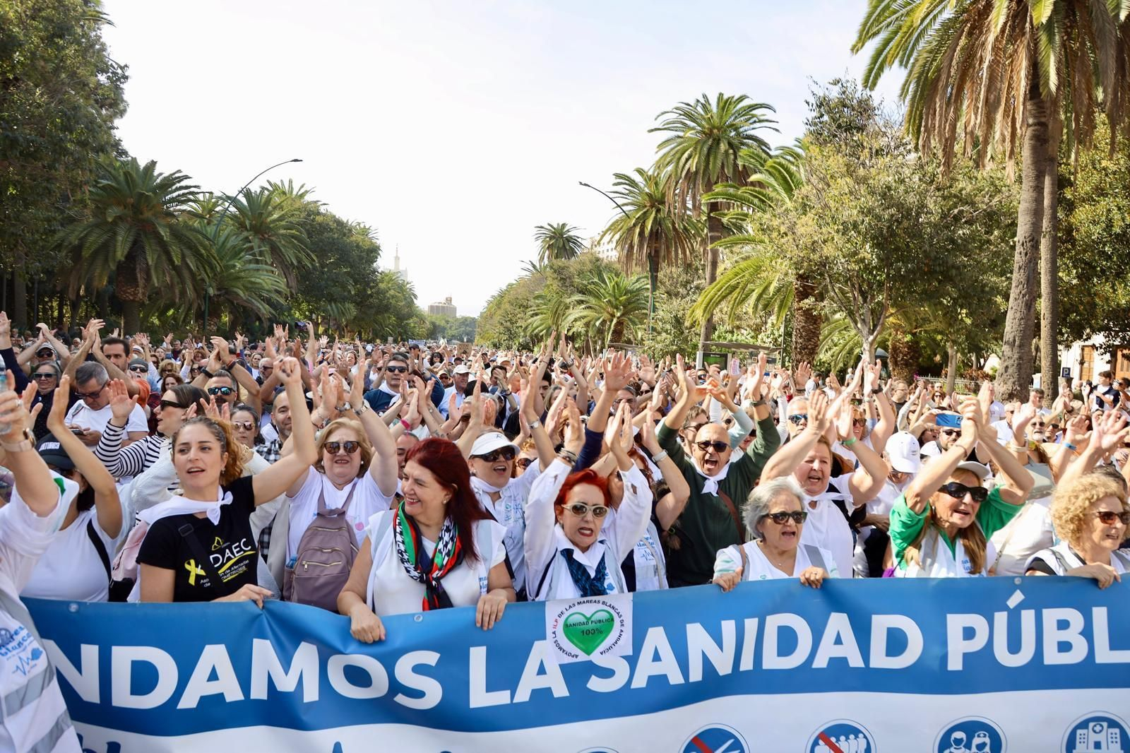 La manifestación a su paso por el Paseo del Parque. La manifestación a su paso por el Paseo del Parque.