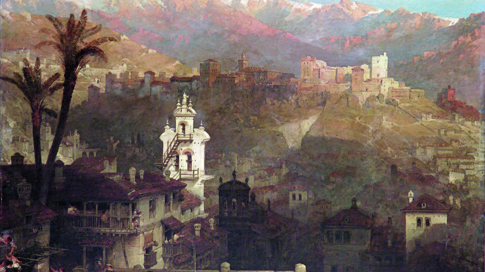 'Fortaleza de la Alhambra', óleo pintado por Roberts en 1838.