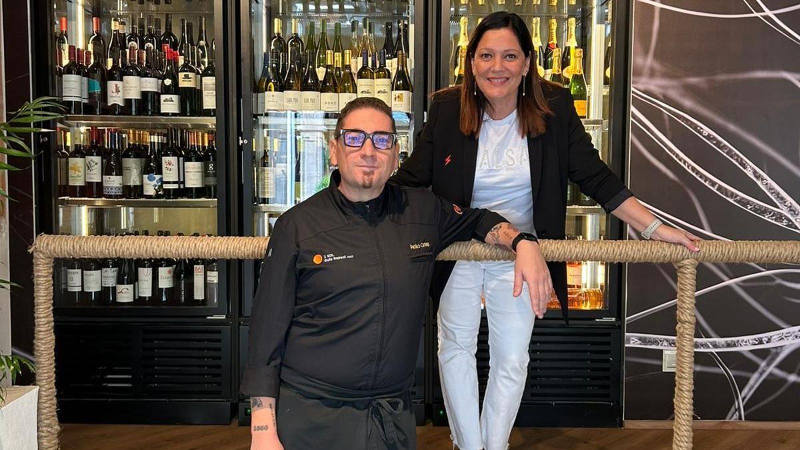 Periko Ortega y su esposa, Carmen Mesa, en Nervio