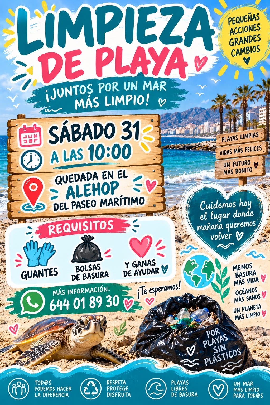 Juntos por un mar más limpio: quedada en Almería para limpiar la playa este sábado
