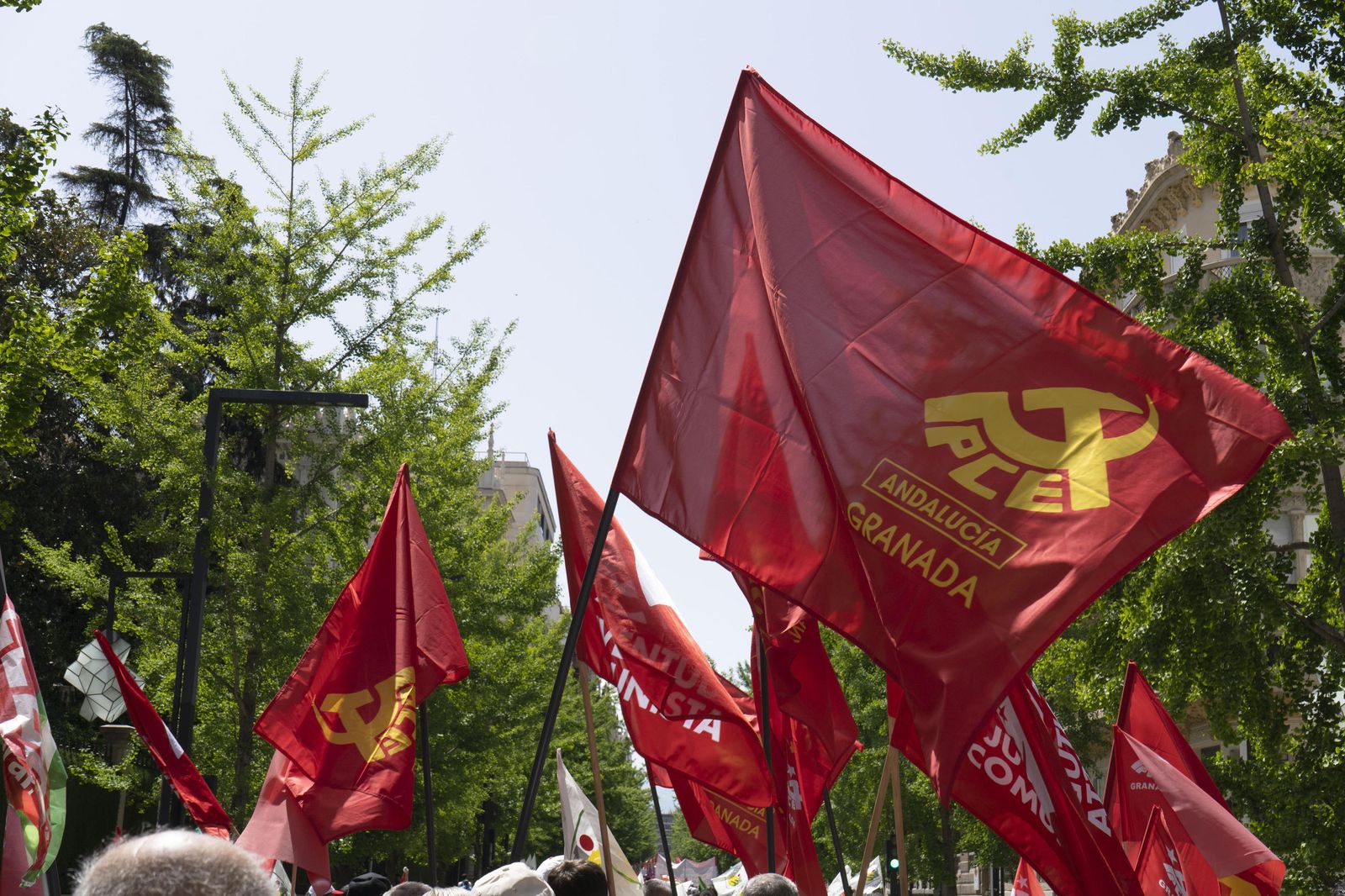 La manifestación por el Día Internacional del Trabajo de Granada, en imágenes