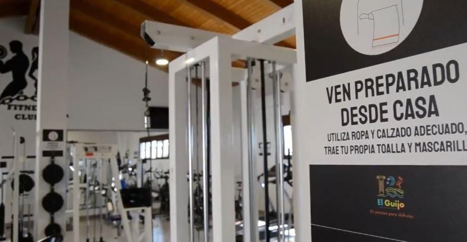 Gimnasio municipal de El Guijo, recién abierto.