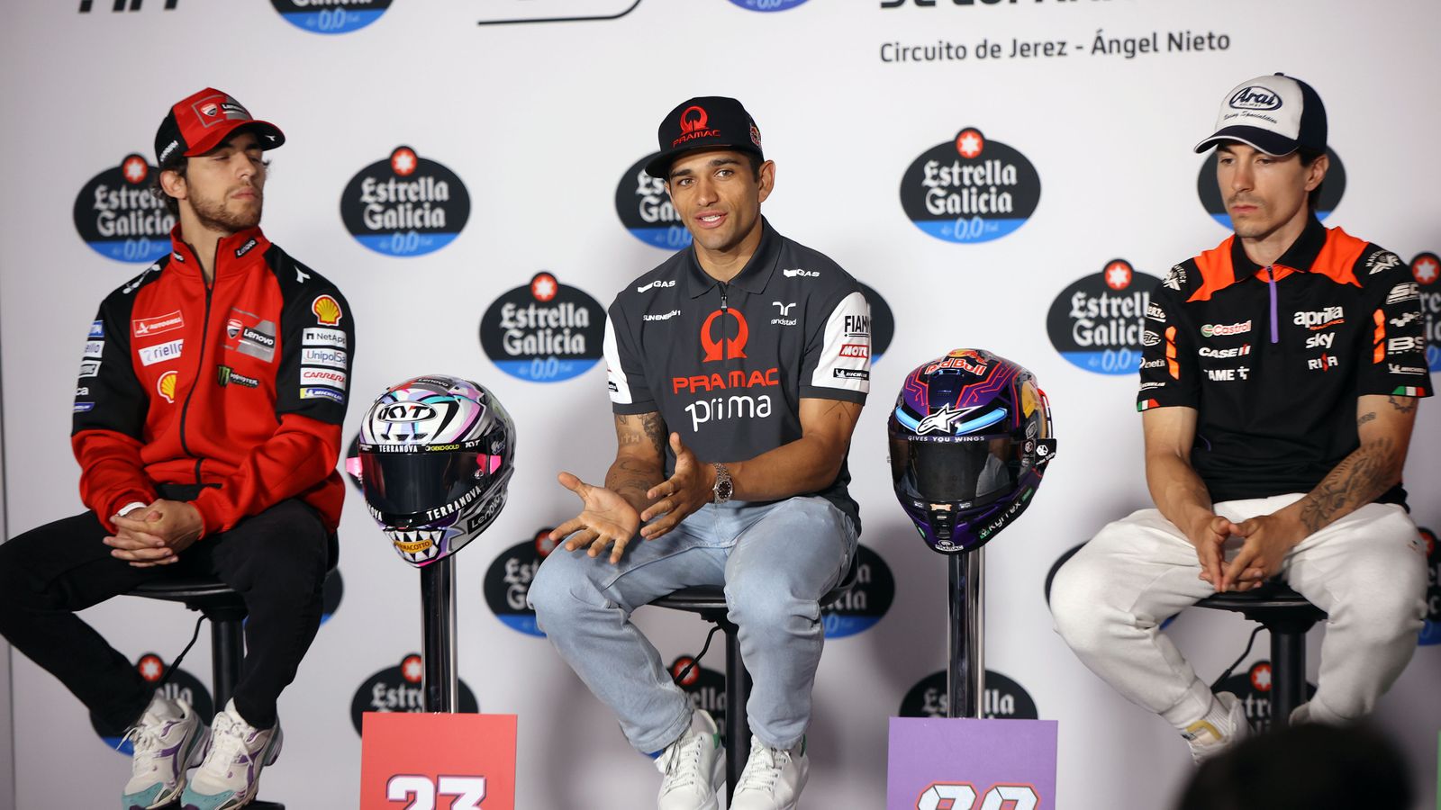 Rueda de prensa de los pilotos de MotoGP en el Circuito de Jerez